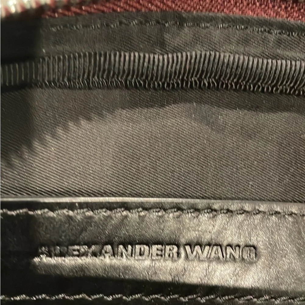 Alexander Wang Fumo continental wallet raisin  color great! black hardware